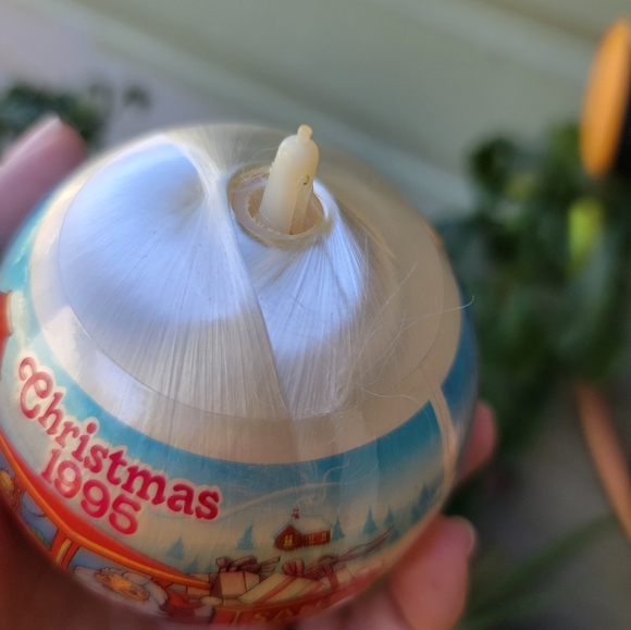 Christmas 1995 Santa Express Satin/Silk Tree Ornament Train Red & White Holiday - Picture 4 of 7